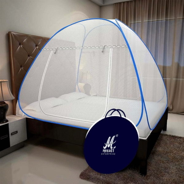 Maruti Enterprise Polyester Adults Washable Double Bed Super Mosquito Net Tent